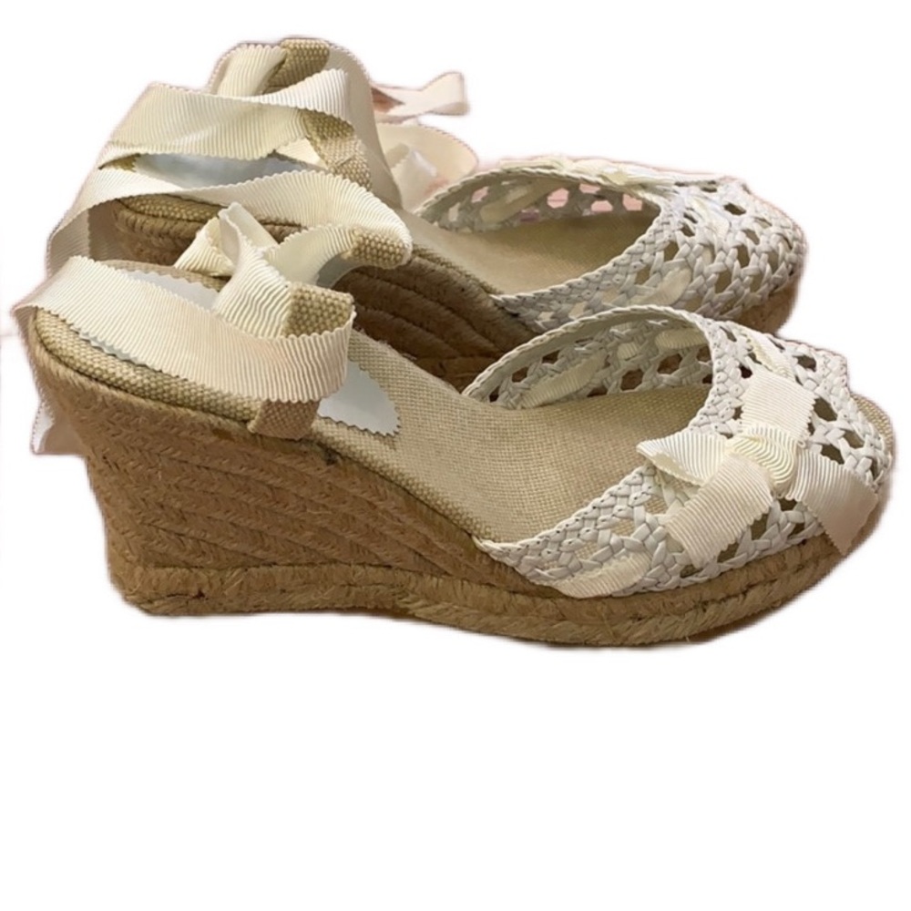 Espadrille Lace-Up Wedge sandals